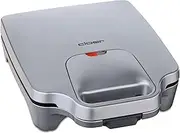 Cloer XXL 6269 Sandwich Maker 1800 W for 4 Sandwiches, American Toast, XXL Filling, Optical Completion Message, Silver