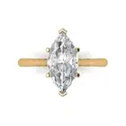 2.50CT Marquise Wedding Bridal Promise Engagement Ring Real 14k Yellow Gold