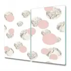 Tempered Glass Induction Ceramic Hob Cover Marble Pink Minimalistic 2x30x52