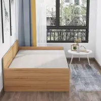 在飛比找Yahoo!奇摩拍賣優惠-現貨熱銷-免運 榻榻米高箱儲物床兒童床家用儲物床單人床板式床