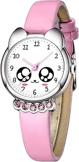 [KDM] Kids Watch for Girls Boys: Toddler Watches for 3-12 Gifts for Kids Cute Cartoon Wrist Watch Waterproof Leather - Learning Time and Easy to Read Dial