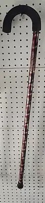 Walking Stick Cane Pole Sturdy Aluminium 92cm Long Crook Foam Cover Handle