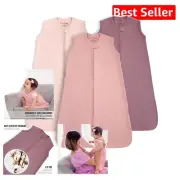 Organic Cotton Baby Sleep Sack 0.5 TOG - 3-Pack Comfortable Wearable Blankets
