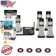 5-Handset DECT 6.0 Cordless Phone with Dual Keypad and Digital Answering Machine
