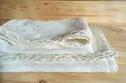 Soft thick 100% linen bath towel stonewashed FLAX towels off white color