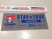 NRL NEWCASTLE KNIGHTS MEMBERS STICKER, 210mm,RUGBY STORM RABBITOHS EELS PANTHERS