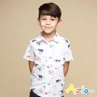 在飛比找momo購物網優惠-【Azio Kids 美國派】男童 上衣 滿版動物印花單口袋