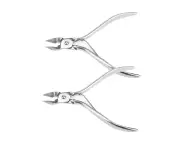 2Pcs Steel Cuticle Nippers for Home Users, French Handle, Dead skin scissors (Single Spring)