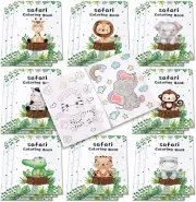 Heboland 24Pcs Jungle Safari Animals Coloring Books Bulk, DIY Coloring Book 5...