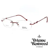 在飛比找ETMall東森購物網優惠-【Vivienne Westwood】特色線條鏡腳無框光學鏡