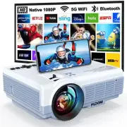 Projector with WiFi and Bluetooth Upgrade Projector Native 1080P 14000L 4K Su...