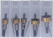 High Speed Steel Hole Opener HSS Hole Saw Set High Strength Metal Cutting Drilling Kit for Handheld Electric Drills Vertical Electric Drills Mobile Belt Magnetic Drilling Machines
