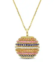 Rina Limor 14K 4.85 ct. tw. Diamond & Gemstone Sphere Pendant