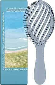 Detangler Brush for Curly Hair, Curly Hair Brush Detangler - Curved Brush Hair Comb | Scalp Massage Smoothing Comb, Faster Drying for Natural, Curly, Straight, Wet and Dry