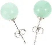 TEHAUX 1 Pair Crystal Earrings Earrings Women Earrings Small Ear Studs Earrings for Women Crystal Earring for Women Ear Accessories Ear Decor Round Beads Jewelry Woman Gem