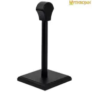 Viking Helmet Stand Hat Display Wooden Holder for Knight Armour Black 16 Inch