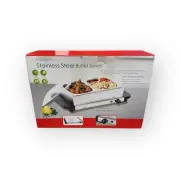 Buffet Server Food Warmer Stainless Steel Tray, 2 x 1.5 Qt