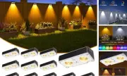 Solar Fence Lights Outdoor Waterproof, 80 Lumens Solar Lights for Fence with