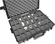 Case Club 32 Watch Carry Case - Organize & Protect Your Watch Collection in a Heavy Duty, Waterproof, Travel & Storage Case - For Men's & Women's Watches of Various Sizes in a Padlockable Display Box