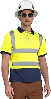 [AYKRM] High Visibility Security Polo Shirts neon Construction Work Shirts