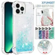 For iPhone 16 16E 15 14 13 12 11 Plus Pro Max XR Case Liquid Glitter Bling Cover