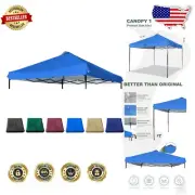 Easy Setup 10x10 Blue Canopy Cover - Durable with Air Vents for Stability