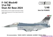 FAB FD48005 1/48 F-16C Block40 51st FW Osan Air Base 2024