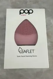 POP SONIC LEAFLET SONIC FACIAL CLEANSING DEVICE NEW IN BOX "PINK" BEAUTY RARE