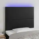 Faux Leather Bed Headboard With Colourful LED Lights Adjustable Height Bedhead