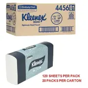 KLEENEX 4456 Optimum Hand Towel 2400 Towels (120 Sheets x 20 packs)