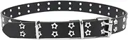 [LIFKOME] Punk Leather Belt Out Design Adjustable Buckle for Jeans & Pants Versatile for Fashion and Style