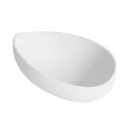 1800*1100*620mm Poseidon Waverly Matt White/Matt Black Special Shape Solid Surface Stone With Overflow Freestanding Bathtub
