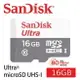 【最高現折268】SanDisk 16GB Ultra Micro SDHC UHS-I 記憶卡(80MB/s)無轉卡
