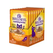 Wellness Appetizing Entrees Mousse Chicken Infused with Broth Wet Cat Food Pouch 40gx8