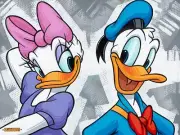 Donald Duck Disney Fine Art Carlton Signed Lt Ed of 95 Print Quite a Couple