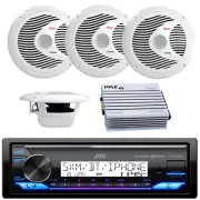 JVC KD-X38MBS 1DIN Receiver w/ 4X 6.5'' 150W Marine Speakers + 4-Ch 400W Amp