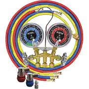 R1234yf 2-Way Brass Manifold Gauge Set ATD-3661 Brand New!