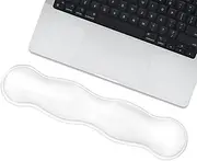 Arisase Soft Keyboard Wrist Rest Pad 14.29" Comfort Cool Silicone Gel Cushion Typing Gaming Wrist Pain Relief Support Pad for MacBook Magic Keyboard Other Keyboards Office & Home Accessories (Clear)