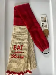 Demdaco Kansas City NWT Kitchen Boa Eat and be Merry Christmas