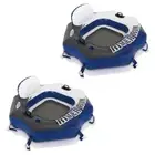 Intex Pool Floats Round Vinyl Connect Lounge Inflatable Water Pool Tube (2-Pack)