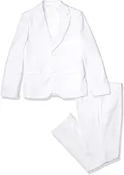 [American Exchange] Boys Solid Vested Suit-Husky