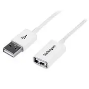 StarTech 2m USB Male to Female Cable, White USB Extension - USBEXTPAA2MW