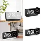 LED Digital Alarm Clock Quiet Snooze Model Portable Time Display Modern Mirror