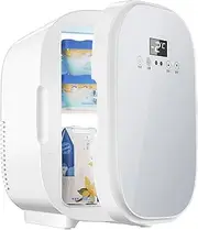 Mini Fridge for Bedroom, 6L Skincare Fridge Portable Cooler & Warmer with 110V/220V AC/12V DC Compact Small Refrigerator for Skin Care Cosmetic Beverages Drinks, Office, Car