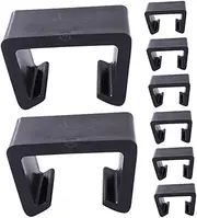MERRYHAPY 8pcs Chair Fasteners Couches Outdoor Furniture Clamp Outdoor Chair Fastener Outdoor Furniture Sofa Clip Wicker Furniture Clips Rattan Wicker Chair Clamps Sofa Clamp Plastic Black