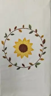 TWO Individual Paper Guest Decoupage Napkins - 1632 Sunflower Wreath