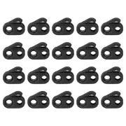 20Pcs Alloy Spring Cord Lock Ends Toggle for Shoelaces Black 15x11.5mm