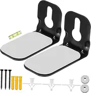 OSALADI 1 Pair Audio Stand Soundbar Mount Shelf Sound Bar Wall Mount Shelf Bracket Sound Bar Mounts Speaker Wall Mounts Sound Bar Bracket Soundbar Wall Mount Carbon Steel Black