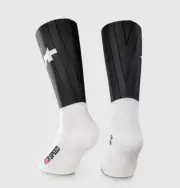 New Men’s Assos RSR Speed Aero Cycling Socks, White, Size II (43-46/ 9.5-12)