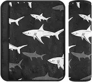 Black Fish sea 2 Pack car seat Strap & Belt Covers, Protects Your Neck and Shoulders, Seatbelt Shoulder Pads for Adults for Backpack SUV Van 10x7.7 in Protector para cinturón de carro